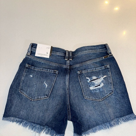 Kancan Distressed Denim Shorts - Picture 2 of 5
